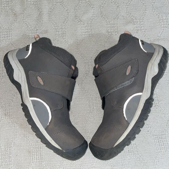 Keen Women’s Insulated 100g Ankle Boots Size 6 M Gray Leather Outdoors Hiking - Picture 1 of 12